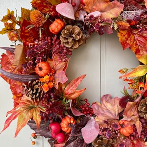 Autumn Leaves & Berries Wreath