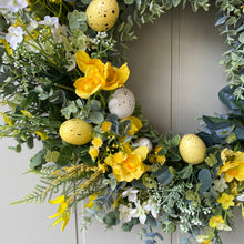 Load image into Gallery viewer, Daffodil &amp; Easter Egg Wreath - Field &amp; Rose
