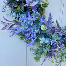 Load image into Gallery viewer, Greenery &amp; Lavender Wreath - Large - Field &amp; Rose
