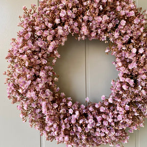 Pink Gypsophila Wreath - Large