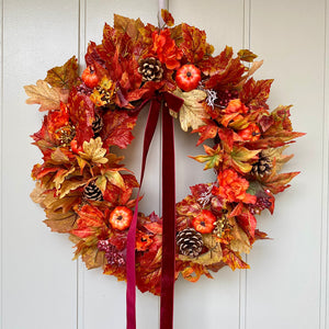 Autumn Pumpkin Patch Wreath - Medium - Field & Rose