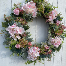 Load image into Gallery viewer, Pink Hydrangea Wreath - Large - Field &amp; Rose

