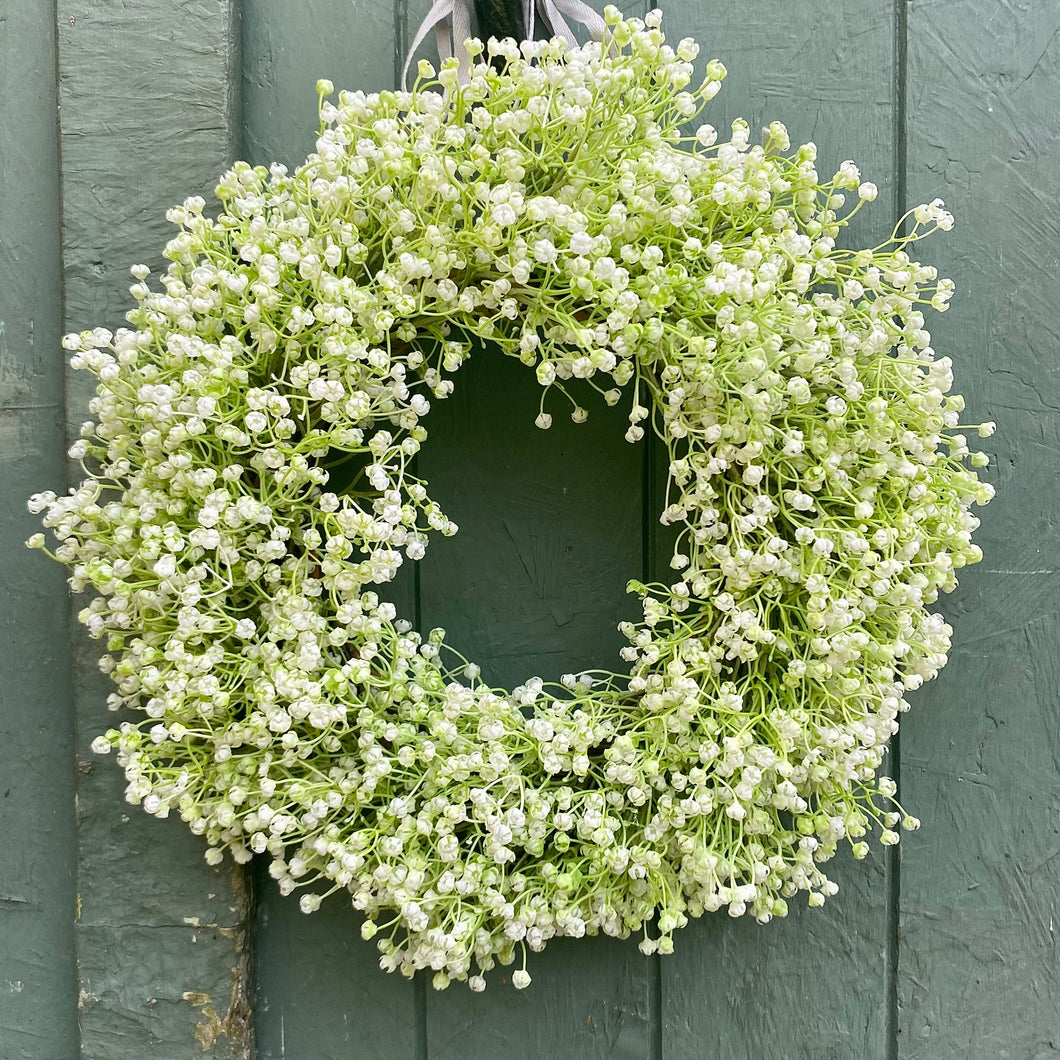 White Wildflower Wreath