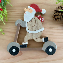 Load image into Gallery viewer, Wooden Santa on Scooter - Field &amp; Rose
