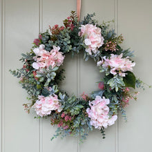 Load image into Gallery viewer, Pink Hydrangea Wreath
