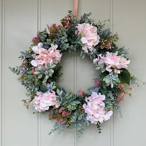 Pink Hydrangea Wreath