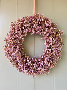Pink Gypsophila Wreath - Large