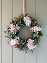Load image into Gallery viewer, Pink Hydrangea Wreath
