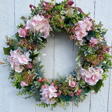 Load image into Gallery viewer, Pink Hydrangea Wreath - Large - Field &amp; Rose

