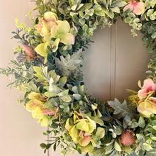 Load image into Gallery viewer, Hydrangea &amp; Wildflowers Wreath
