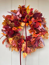 Load image into Gallery viewer, Velvet Pumpkins &amp; Berries Wreath - Field &amp; Rose
