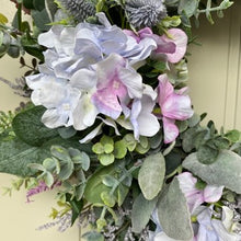Load image into Gallery viewer, Blue Hydrangea Wreath - Field &amp; Rose
