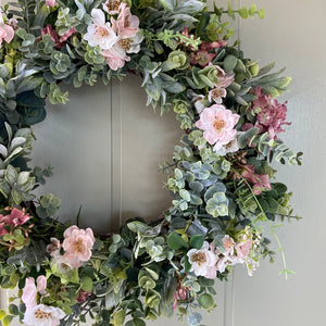 Pink Cherry Blossom Wreath