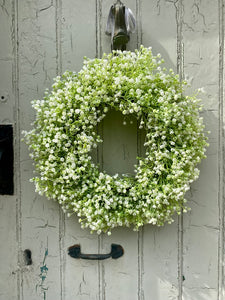 White Wildflower Wreath
