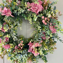 Load image into Gallery viewer, Blush Pink Hydrangea Wreath
