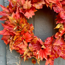 Load image into Gallery viewer, Autumn Maple Leaves Wreath - Medium - Field &amp; Rose
