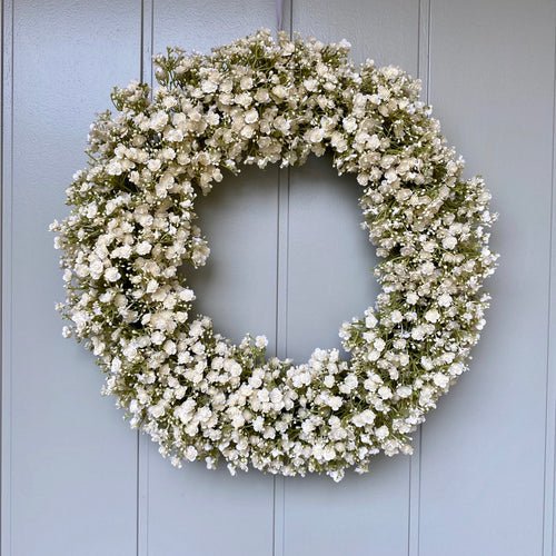 White Gypsophila Wreath - Large - Field & Rose