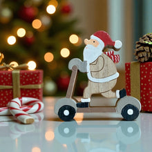 Load image into Gallery viewer, Wooden Santa on Scooter - Field &amp; Rose
