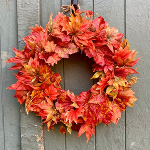 Autumn Maple Leaves Wreath - Medium - Field & Rose