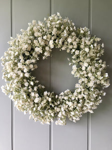 White Gypsophila Wreath - Field & Rose