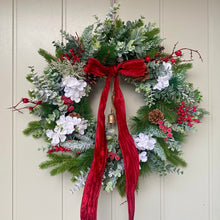 Load image into Gallery viewer, Winter Blossom &amp; Bells Wreath

