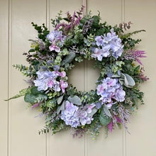 Load image into Gallery viewer, Blue Hydrangea Wreath - Field &amp; Rose
