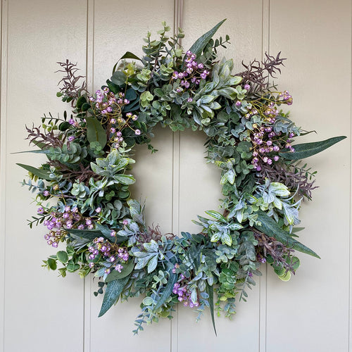 Greenery & Wildflower Wreath - Medium - Field & Rose