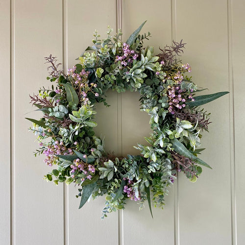 Greenery & Wildflower Wreath - Medium - Field & Rose