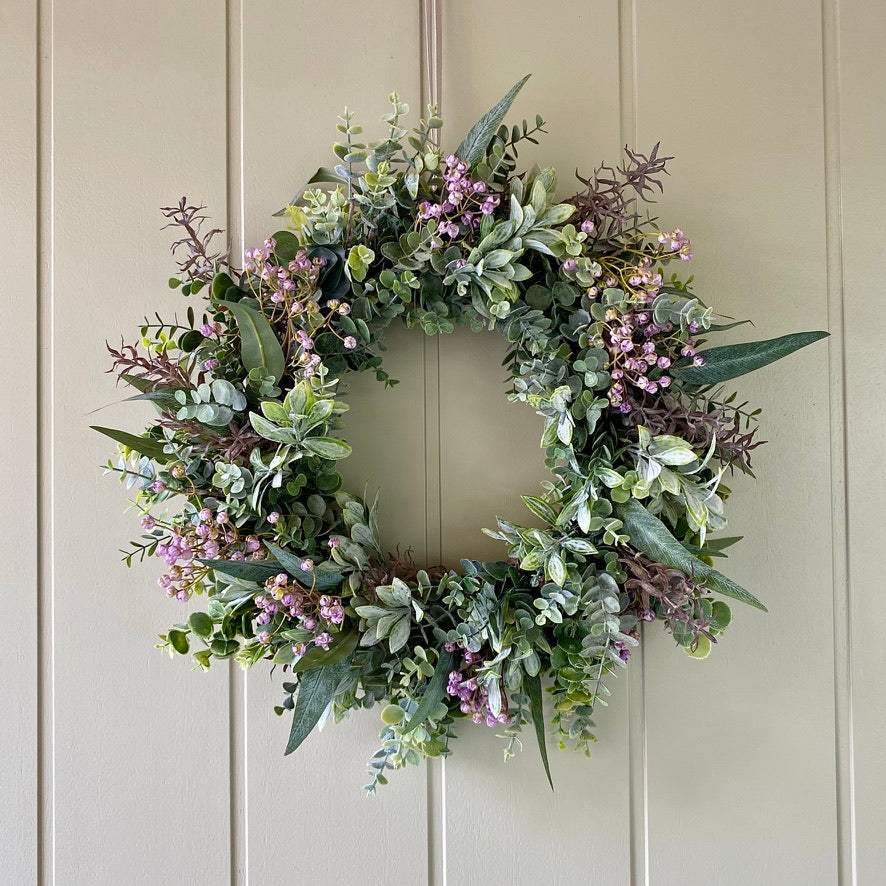 Greenery & Wildflower Wreath - Medium - Field & Rose