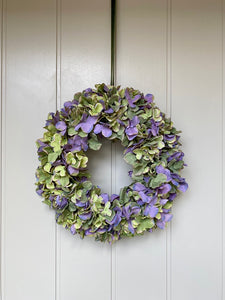 Silk Purple & Green Hydrangea Wreath - Field & Rose