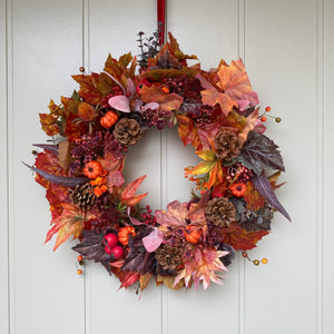 Autumn Leaves & Berries Wreath
