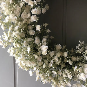 White Gypsophila Wreath - Field & Rose