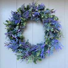 Load image into Gallery viewer, Greenery &amp; Lavender Wreath - Large - Field &amp; Rose
