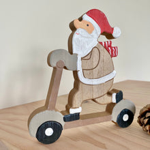 Load image into Gallery viewer, Wooden Santa on Scooter - Field &amp; Rose
