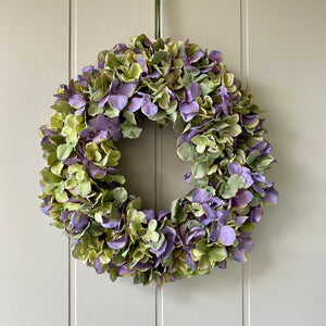 Silk Purple & Green Hydrangea Wreath - Field & Rose