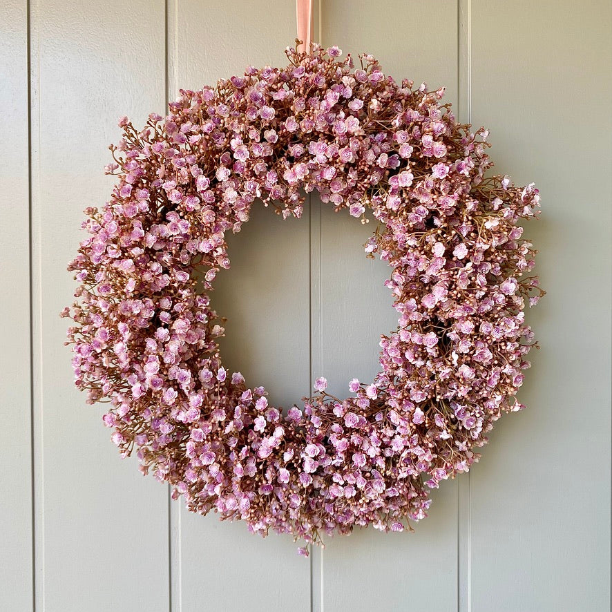 Pink Gypsophila Wreath - Large