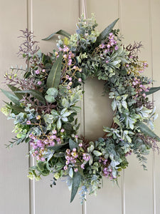 Greenery & Wildflower Wreath - Medium - Field & Rose