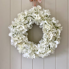 Load image into Gallery viewer, White Silk Hydrangea Wreath - Field &amp; Rose

