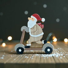 Load image into Gallery viewer, Wooden Santa on Scooter - Field &amp; Rose
