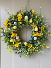 Load image into Gallery viewer, Daffodil &amp; Easter Egg Wreath - Field &amp; Rose
