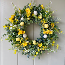 Load image into Gallery viewer, Daffodil &amp; Easter Egg Wreath - Field &amp; Rose
