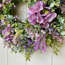 Load image into Gallery viewer, Wild Purple Hydrangea Wreath - Field &amp; Rose
