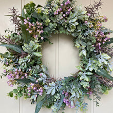 Load image into Gallery viewer, Greenery &amp; Wildflower Wreath - Medium - Field &amp; Rose
