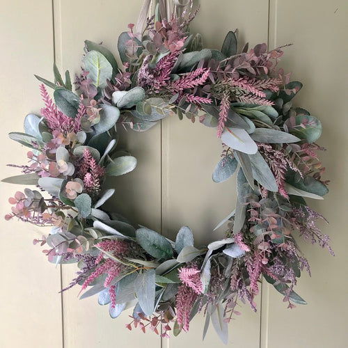 Lambs Ear, Lavender & Eucalyptus Wreath - Field & Rose