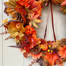 Load image into Gallery viewer, Autumn Maple Leaves Wreath - Large - Field &amp; Rose
