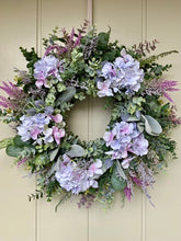 Load image into Gallery viewer, Blue Hydrangea Wreath - Field &amp; Rose

