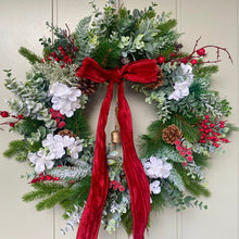Load image into Gallery viewer, Winter Blossom &amp; Bells Wreath
