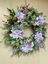 Load image into Gallery viewer, Blue Hydrangea Wreath - Field &amp; Rose
