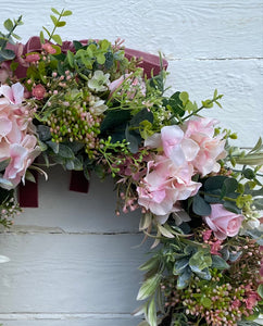 Pink Hydrangea Wreath - Large - Field & Rose