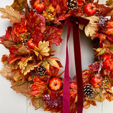 Load image into Gallery viewer, Autumn Pumpkin Patch Wreath - Medium - Field &amp; Rose
